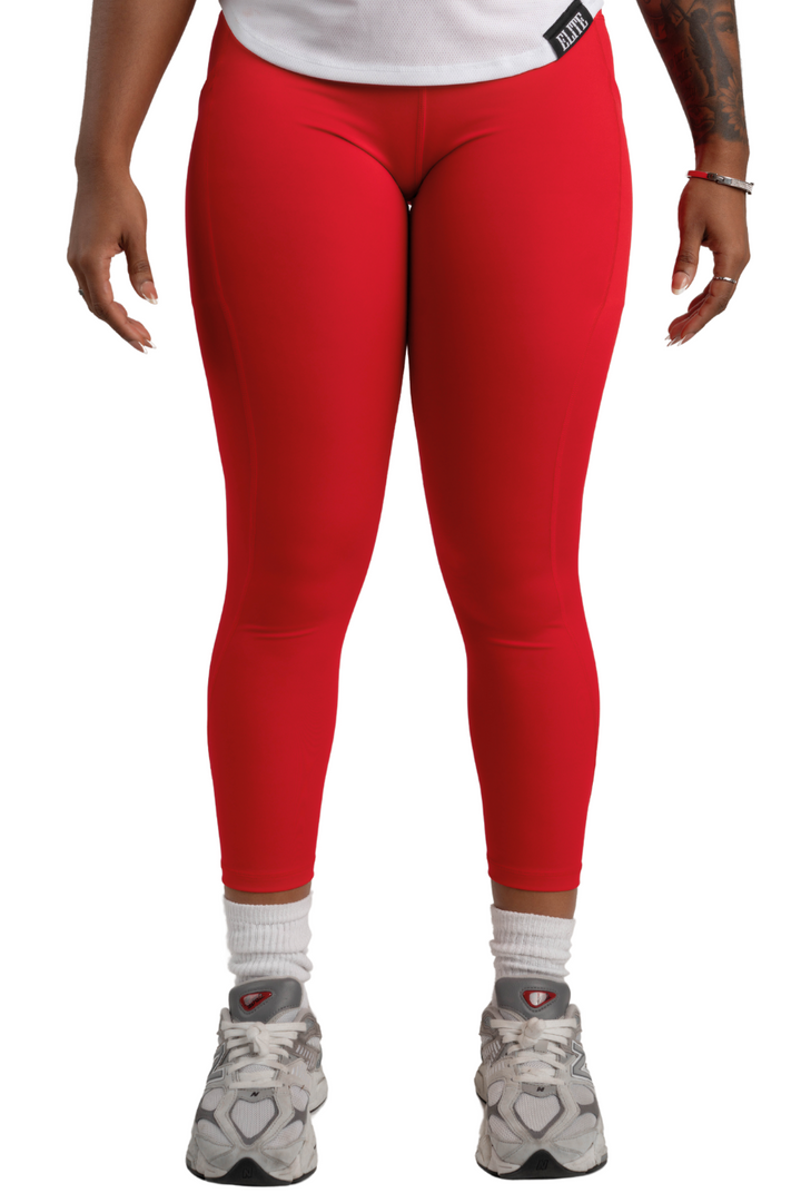 Women's Elite High Waisted Legging - Red