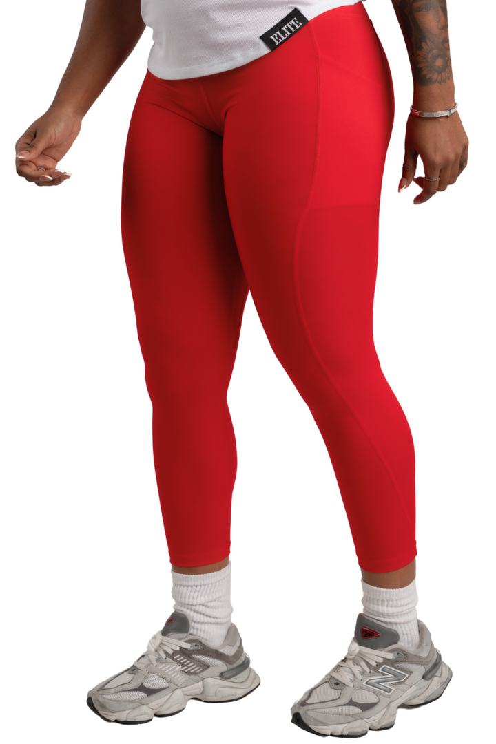 Women's Elite High Waisted Legging - Red