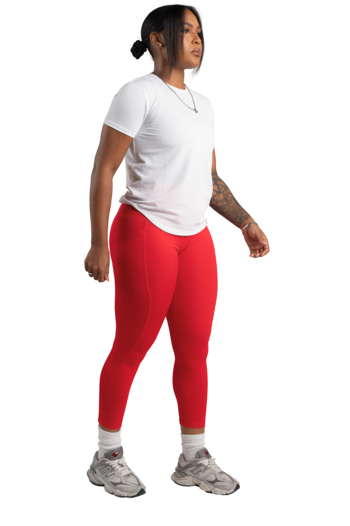 Women's Elite High Waisted Legging - Red