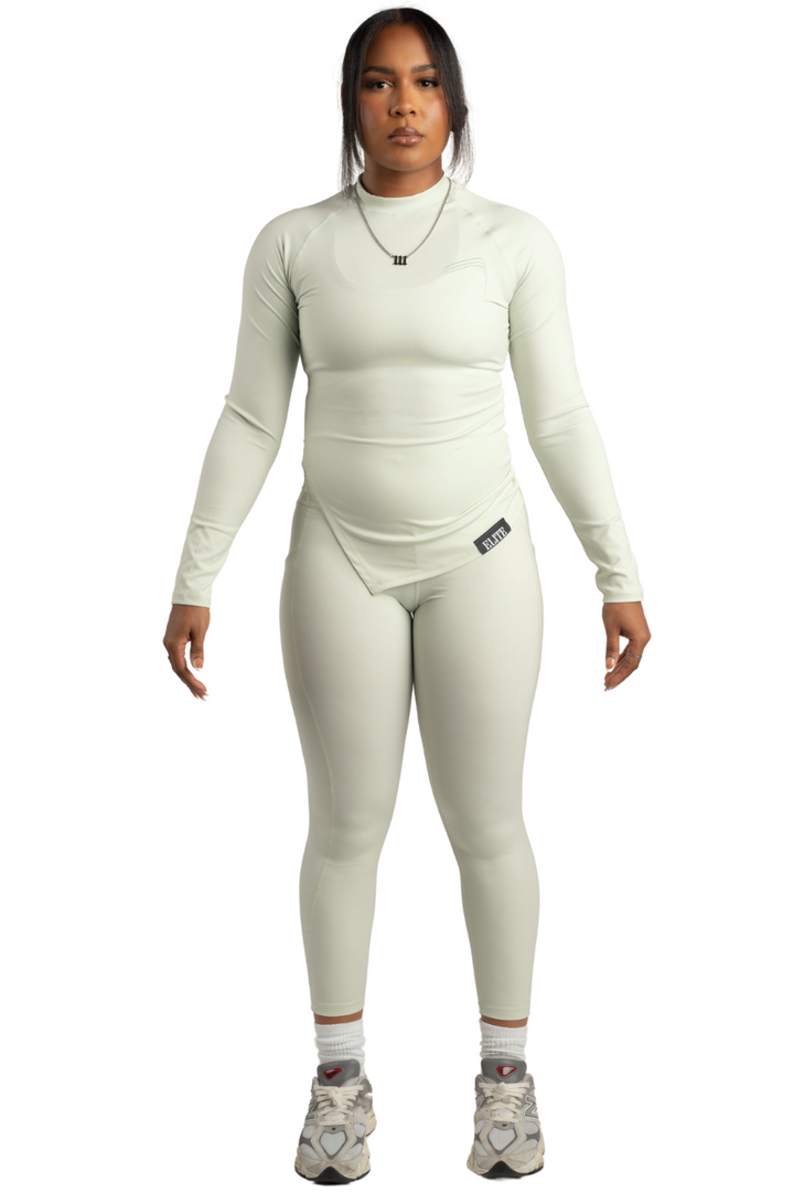 Women’s Elite Fitted LS Training Top -  Sea Foam