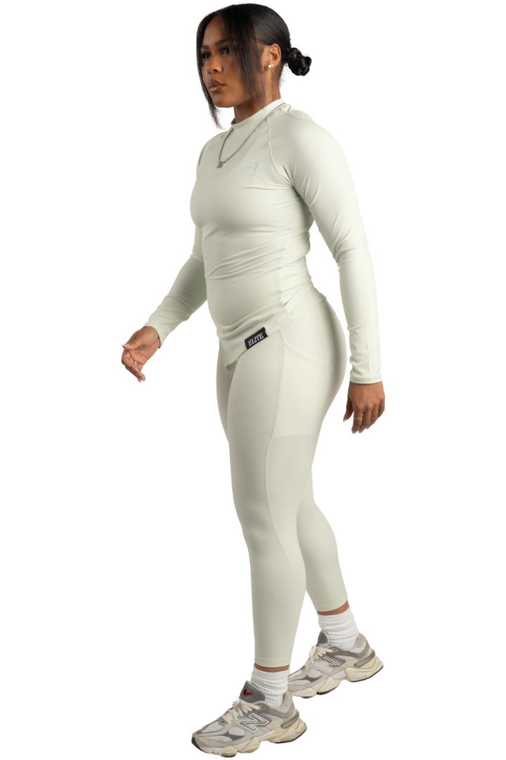 Women’s Elite Fitted LS Training Top -  Sea Foam