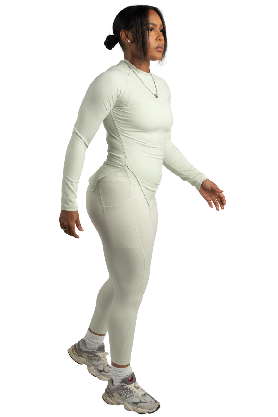 Women’s Elite Fitted LS Training Top -  Sea Foam