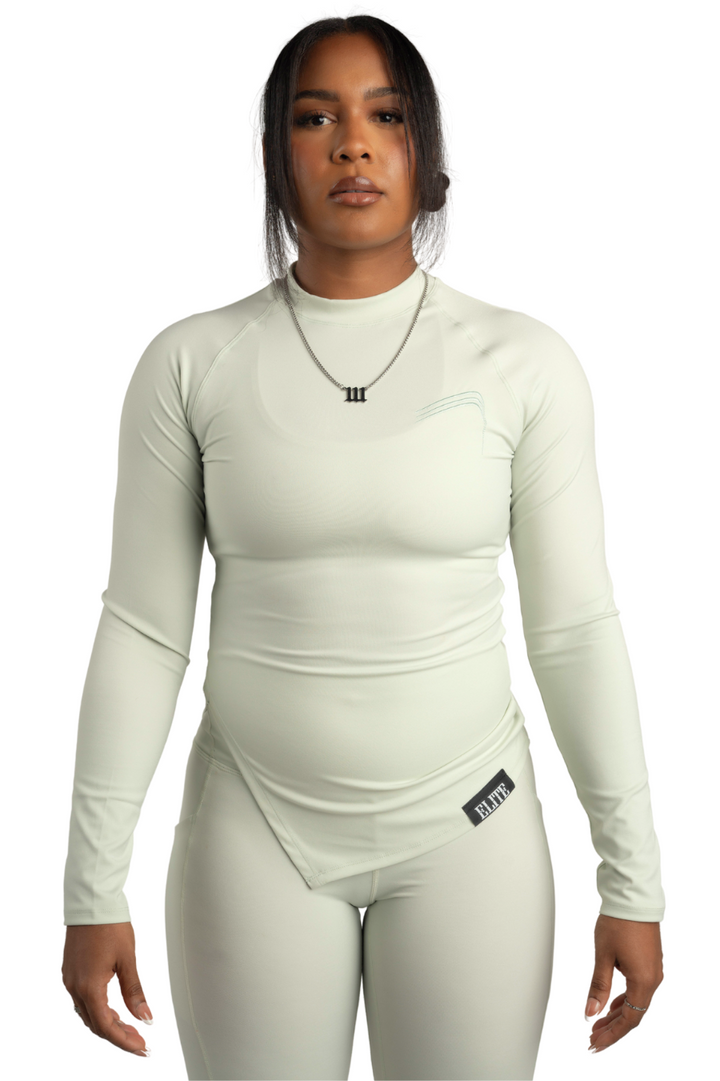 Women’s Elite Fitted LS Training Top -  Sea Foam