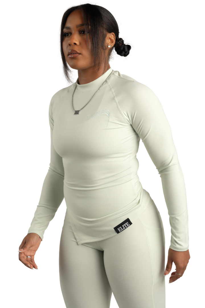 Women’s Elite Fitted LS Training Top -  Sea Foam