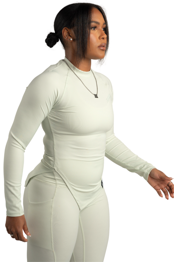 Women’s Elite Fitted LS Training Top -  Sea Foam