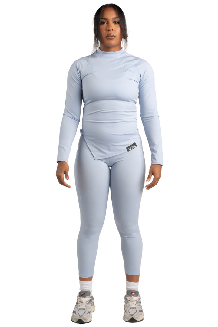 Women’s Elite Fitted LS Training Top - Light Blue