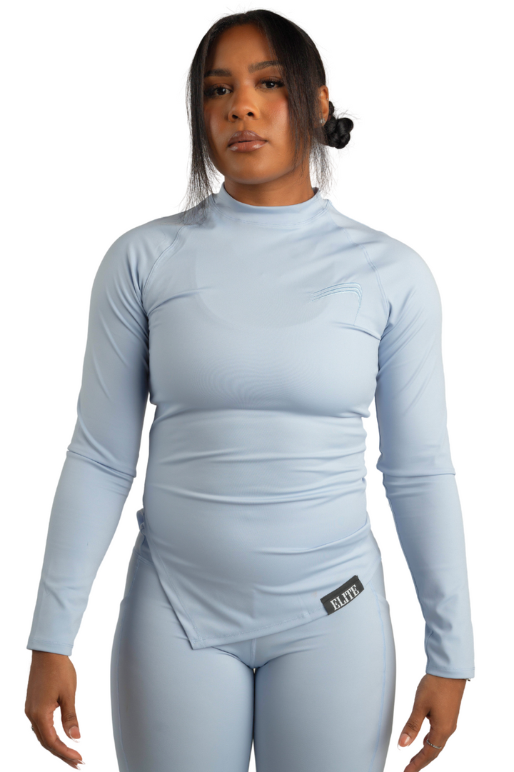 Women’s Elite Fitted LS Training Top - Light Blue