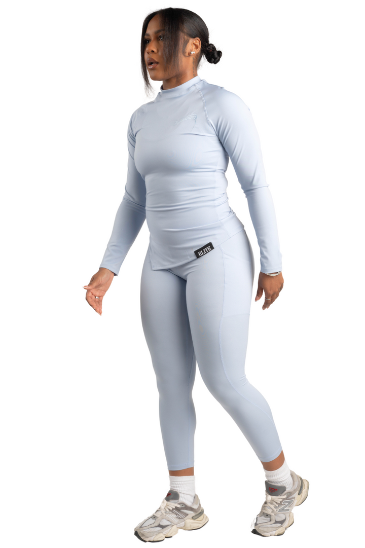 Women’s Elite Fitted LS Training Top - Light Blue