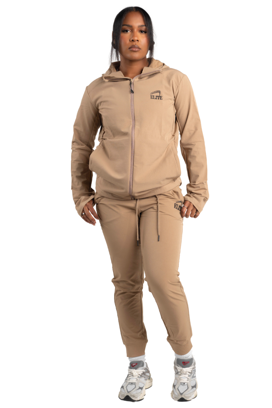 Women s Elite Day To Day Jogger Set Desert Sand ELITE BY ECW Team Sports