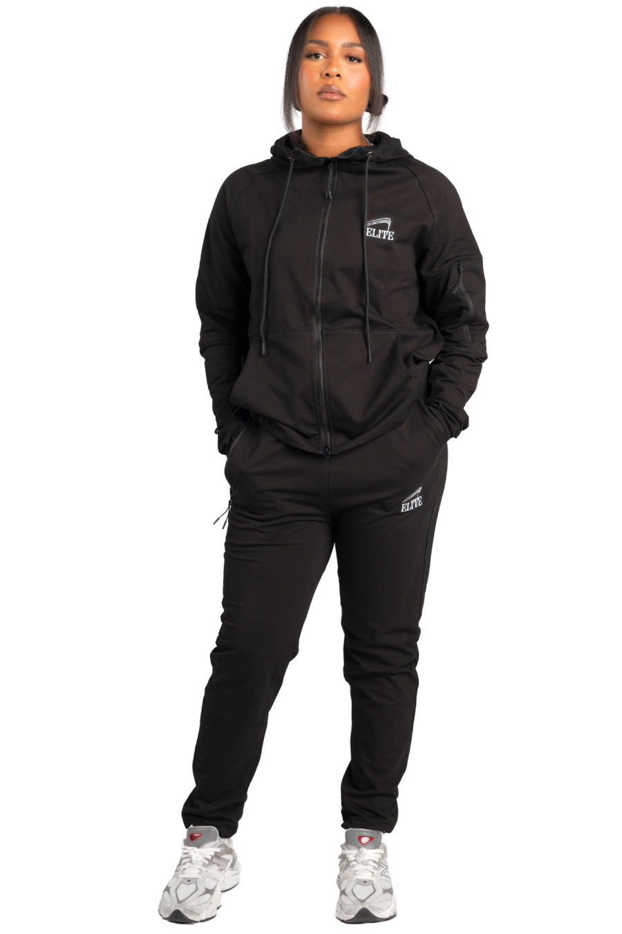 Elite Racer Tech Full Zip Hoodie - Women’s - Black