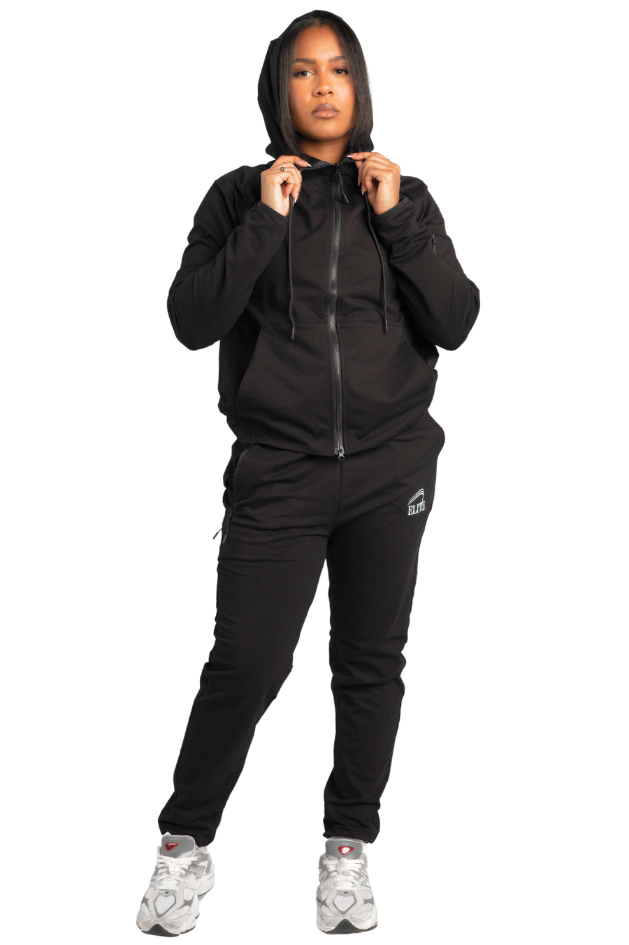 Elite Racer Tech Full Zip Hoodie - Women’s - Black