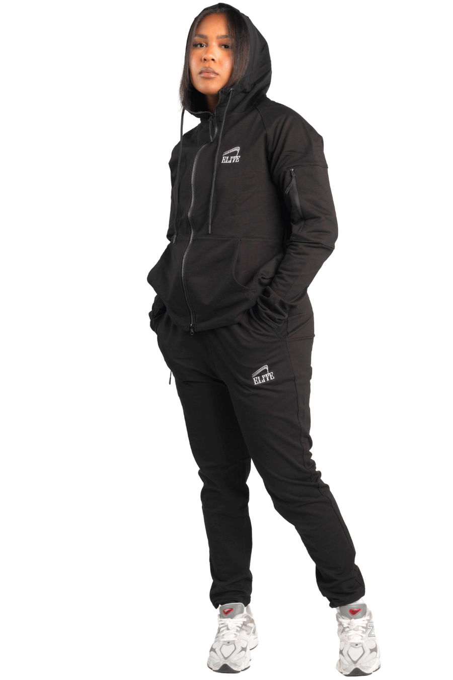 Elite Racer Tech Full Zip Hoodie - Women’s - Black