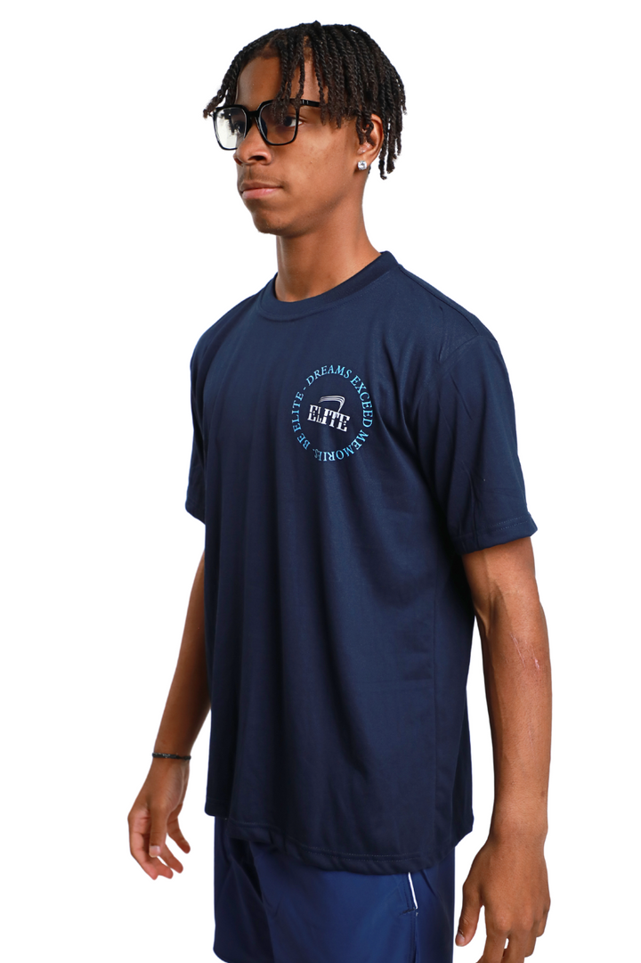 Elite Legacy Tee - Navy-Lt Blue