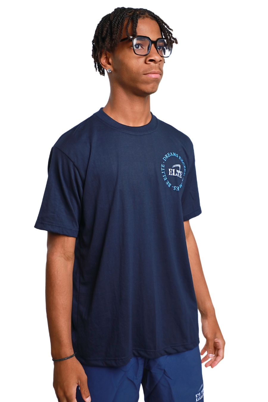 Elite Legacy Tee - Navy-Lt Blue