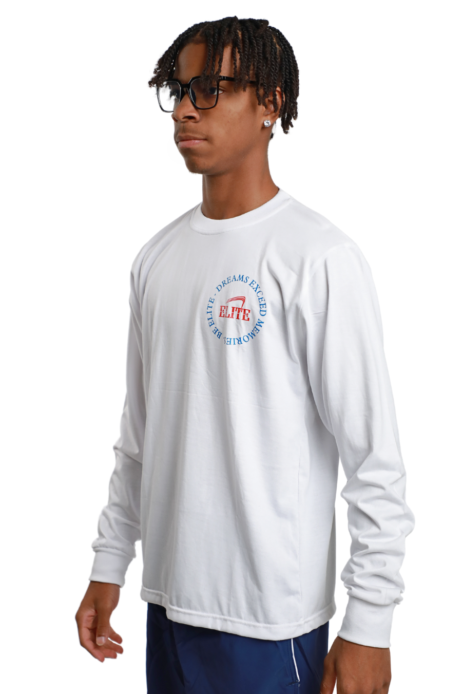 Elite Legacy LS Tee - White