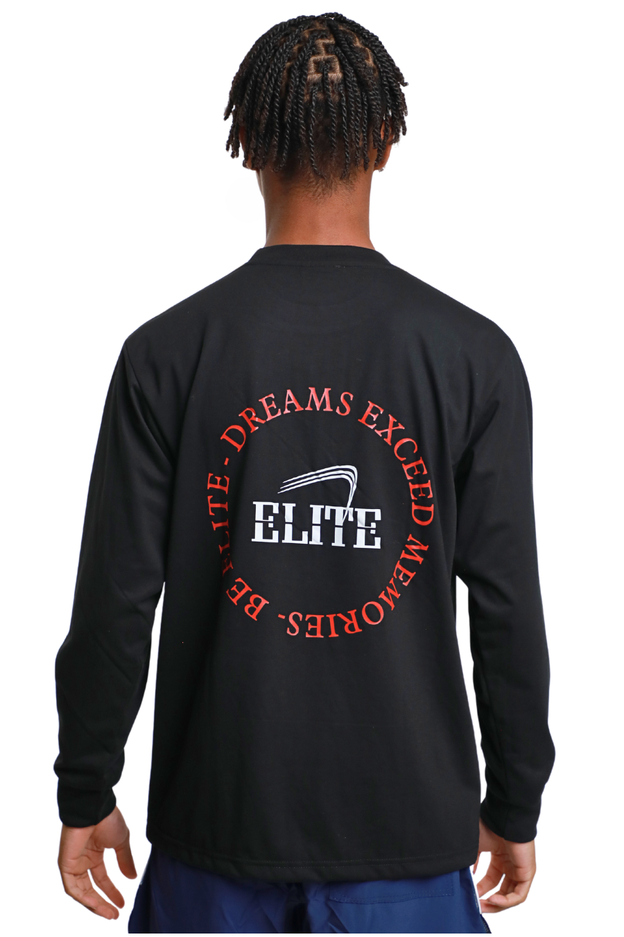 Elite Legacy LS Tee - Navy - Red