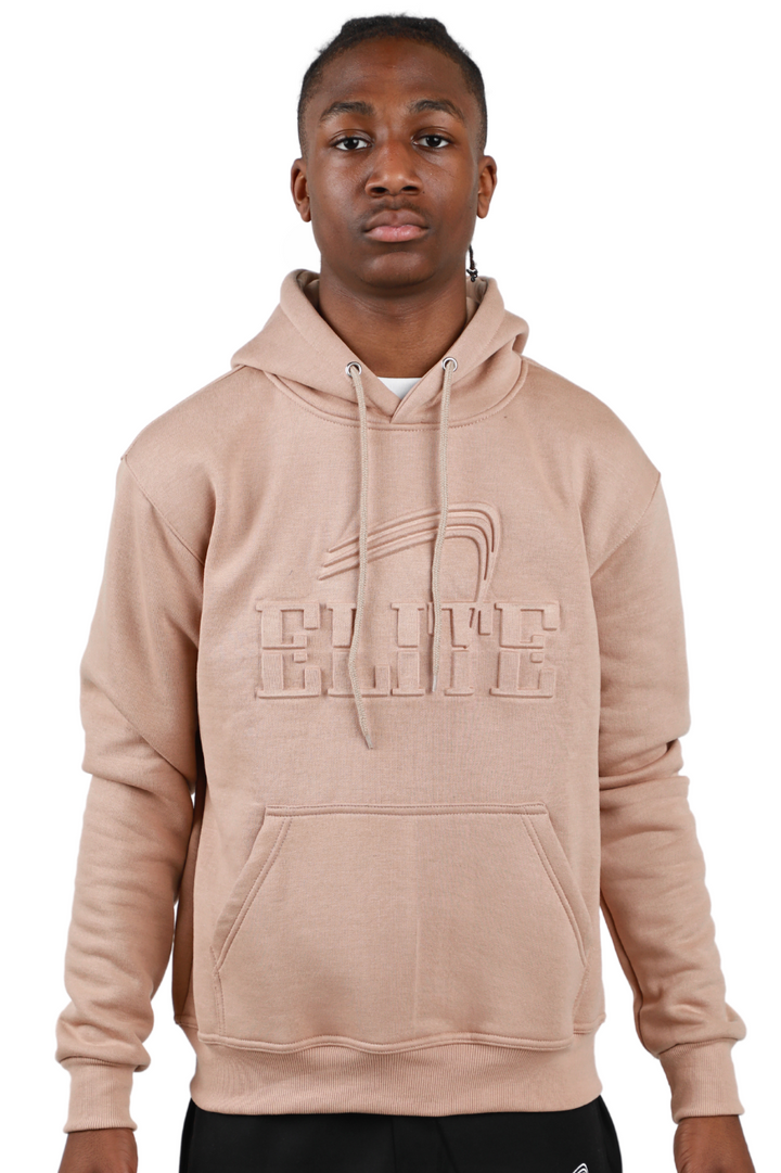 Elite Emboss Hoodie - Tan