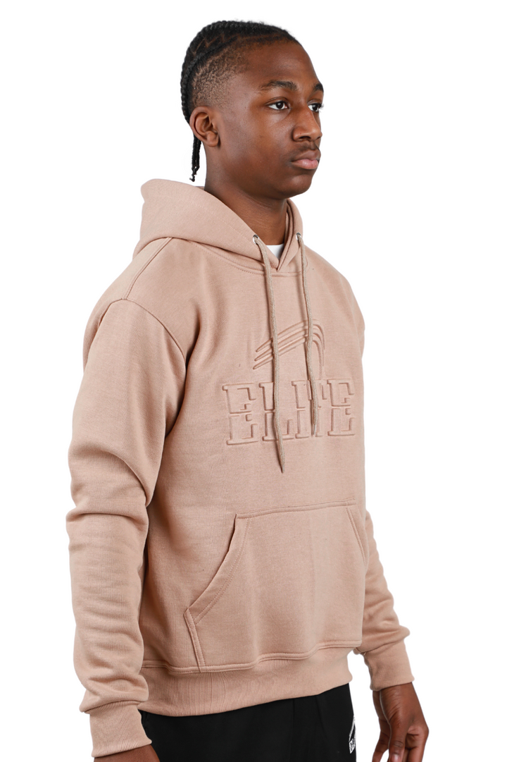 Elite Emboss Hoodie - Tan