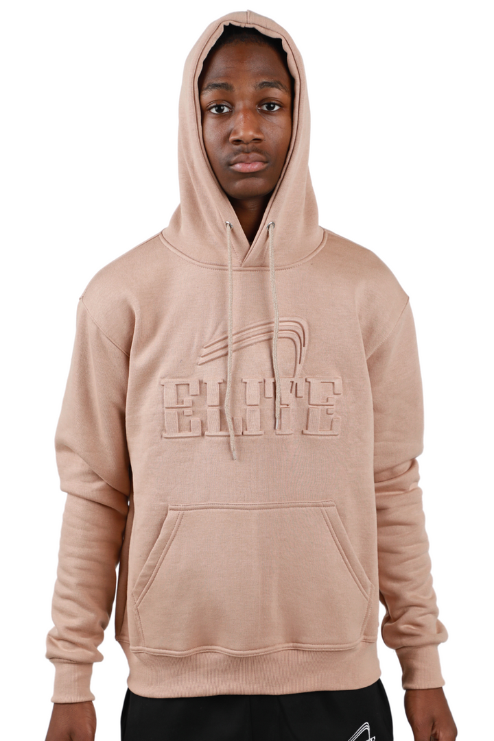 Elite Emboss Hoodie - Tan