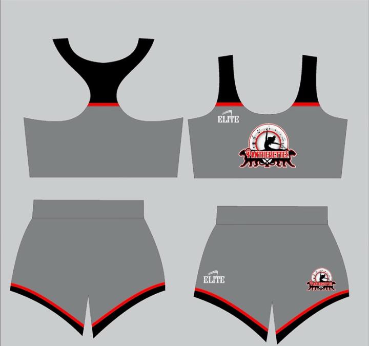 Glen Oaks Pantherettes - Practice Gear Grey with Short