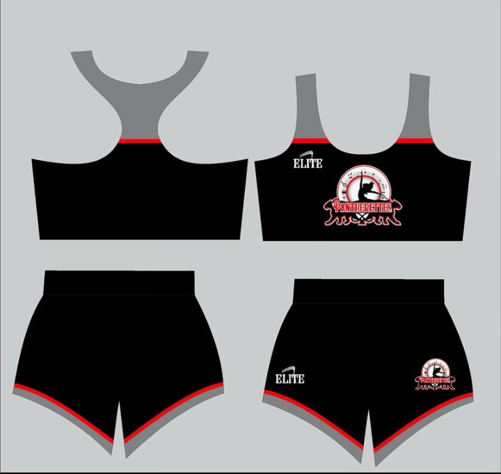 Glen Oaks Pantherettes - Practice Gear Black with Shorts