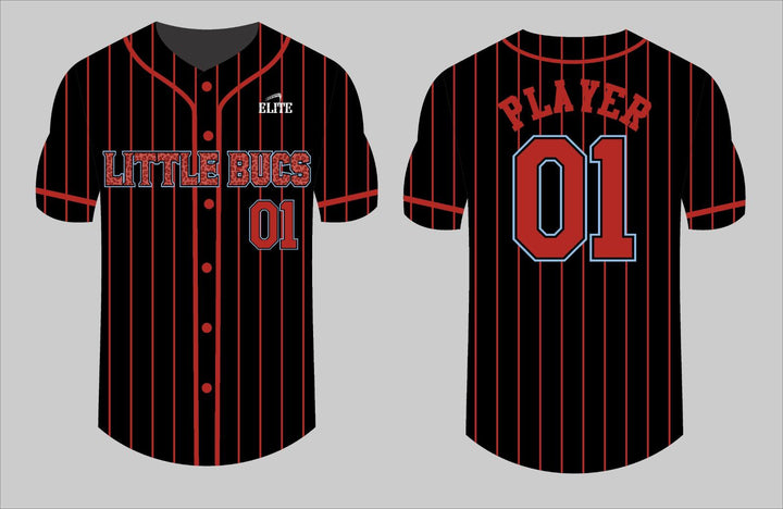 Little Bucks Baseball Jersey - Black
