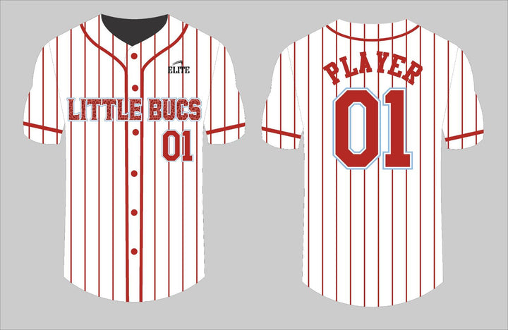 Little Bucks Baseball Jersey - White