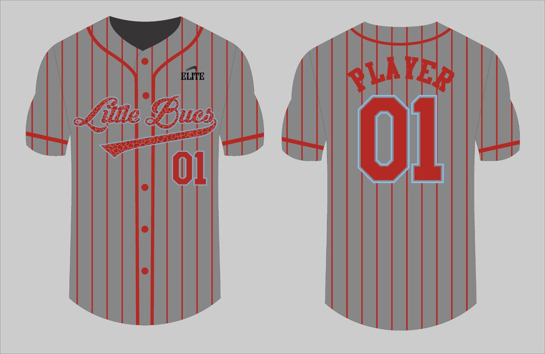 Little Bucks Baseball Jersey - Gray