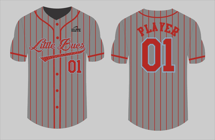 Little Bucks Baseball Jersey - Gray