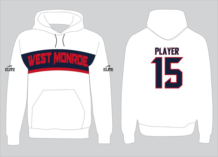 West Monroe Hoodie - White Blue