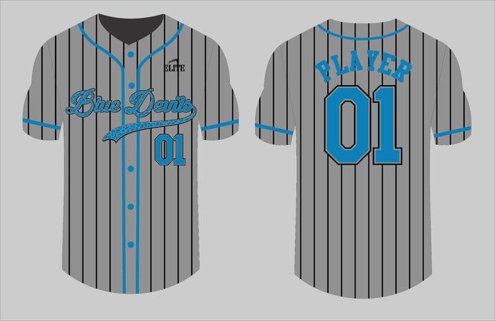 Central High NJ Baseball Jersey - Gray SkyBlue