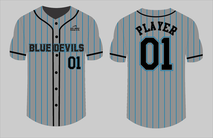 Central High NJ Baseball Jersey - Gray Black