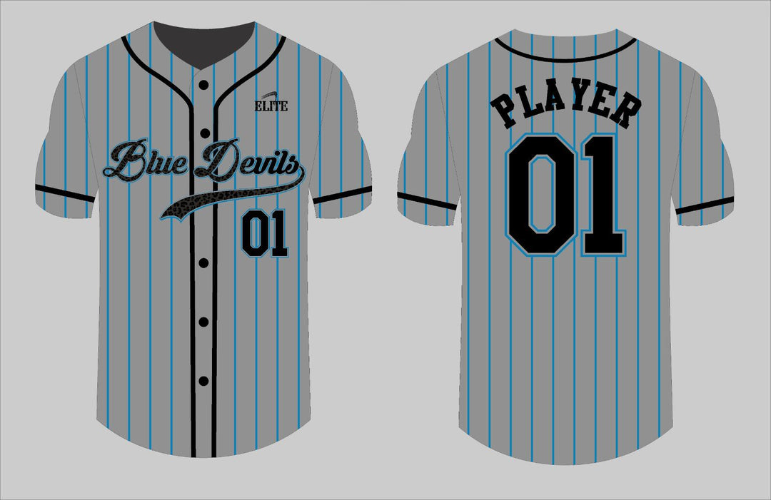 Central High NJ Baseball Jersey - Gray Black
