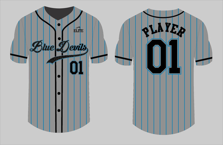 Central High NJ Baseball Jersey - Gray Black