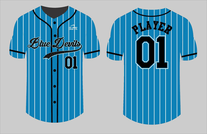 Central High NJ Baseball Jersey - Sky Blue