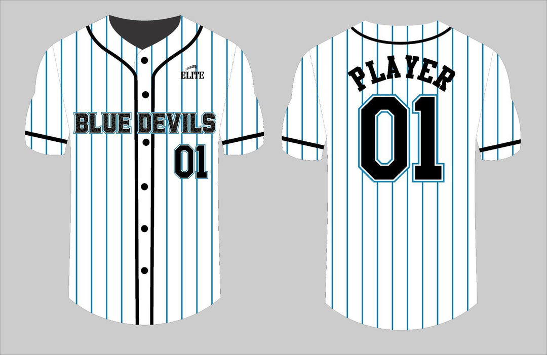 Central High NJ Baseball Jersey - White Black