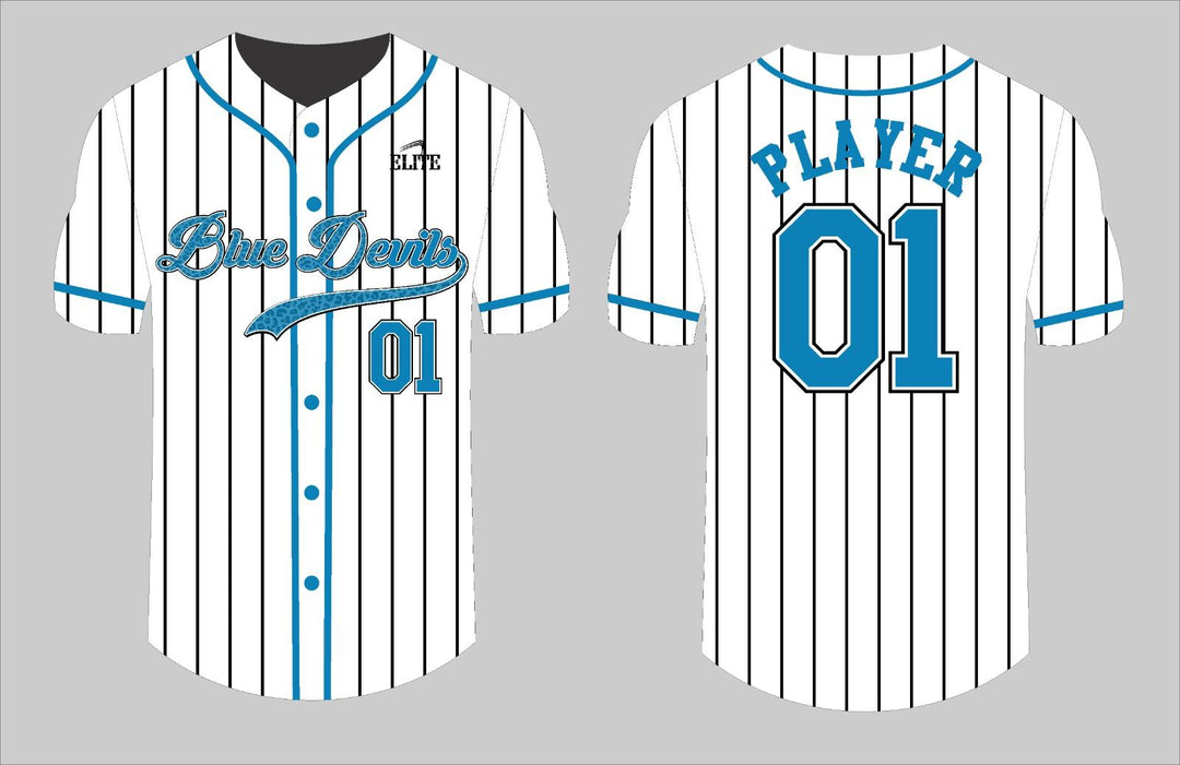 Central High NJ Baseball Jersey - White SkyBlue