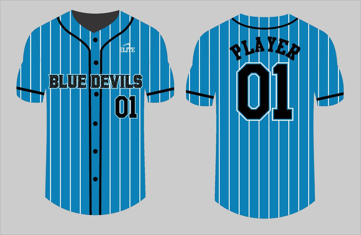 Central High NJ Baseball Jersey - Sky Blue