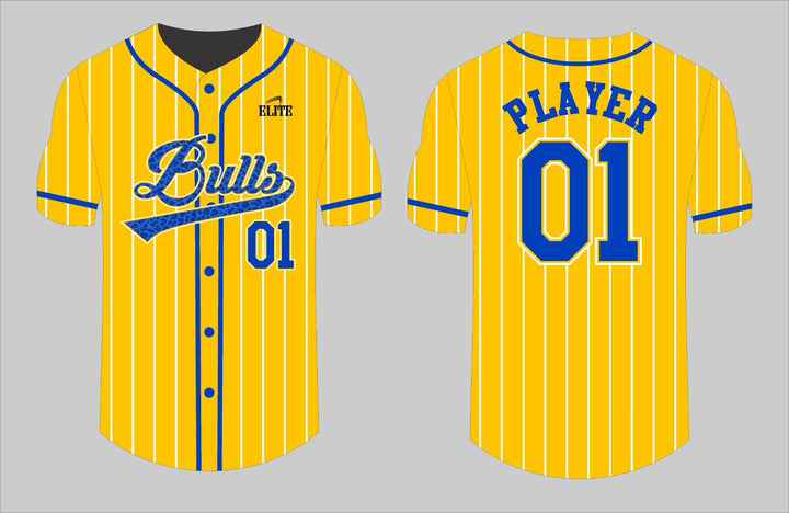 Northwest Fan Baseball Jersey - Yellow/Blue