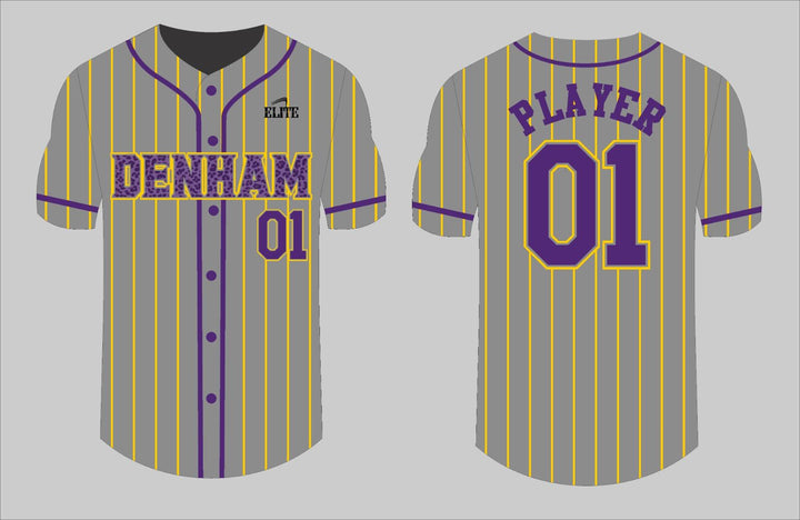 Yellow Team Shop Baseball Jersey - Gray