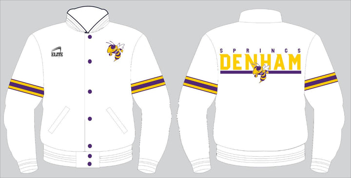 Yellow Team Shop Bomber Jacket - White