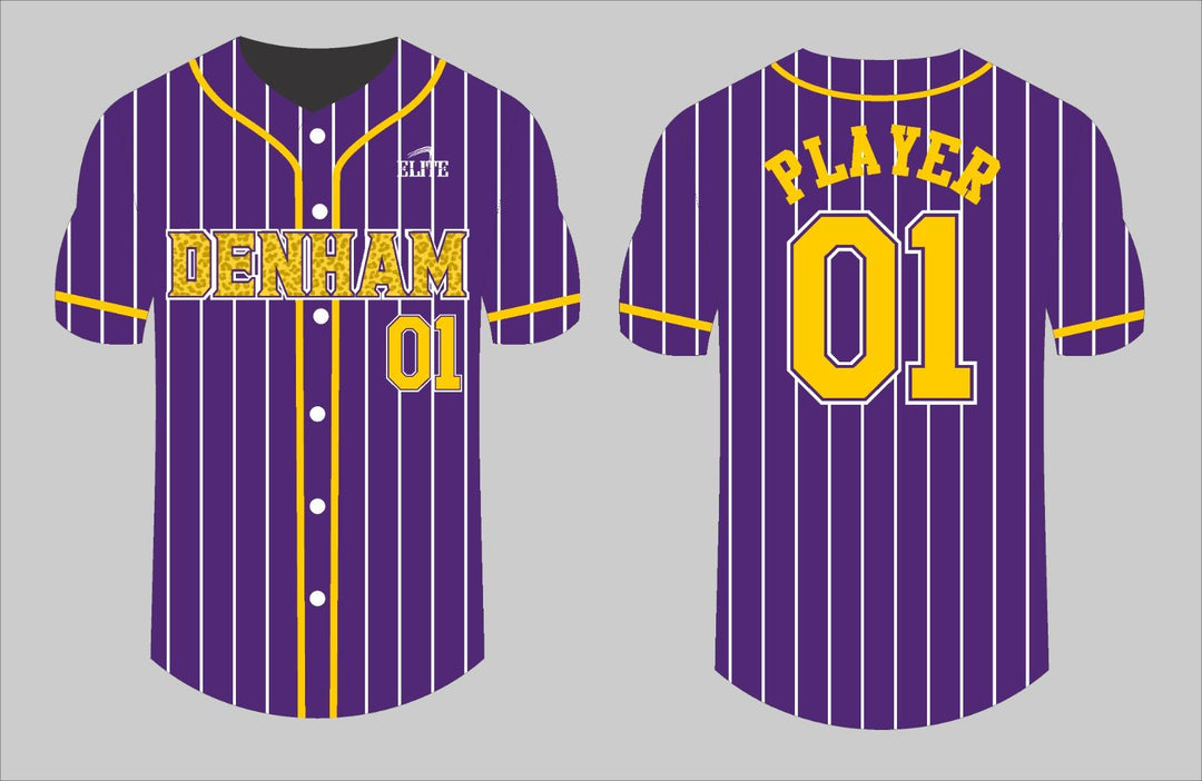 Yellow Team Shop Baseball Jersey - Purple