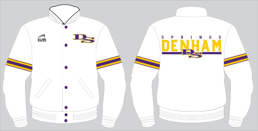 Yellow Team Shop Bomber Jacket - White