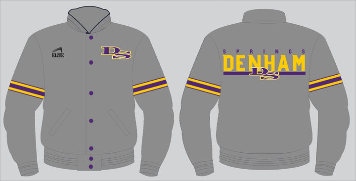 Yellow Team Shop Bomber Jacket - Grey