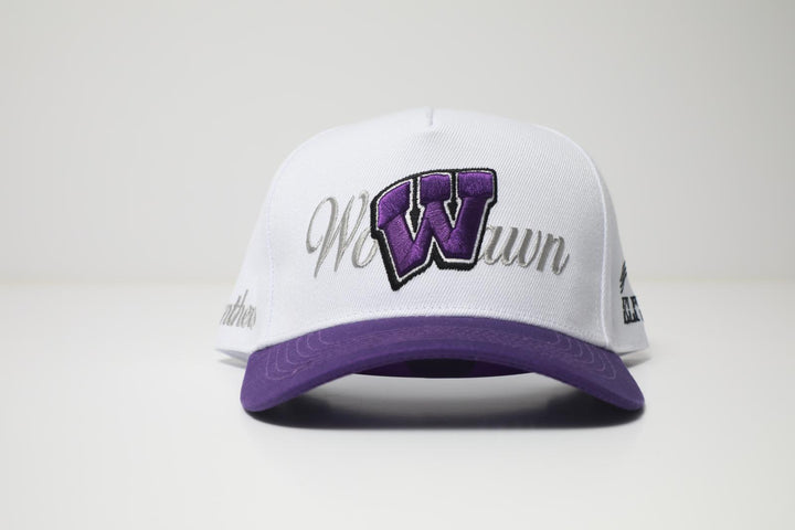 Woodlawn Panther Hat - White & Purple