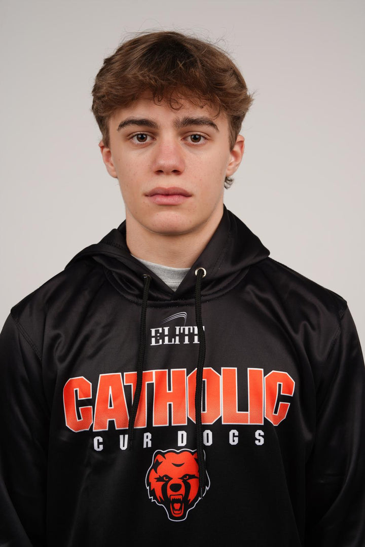 Catholic Cur Dog Performance Hoody - Black/Orange