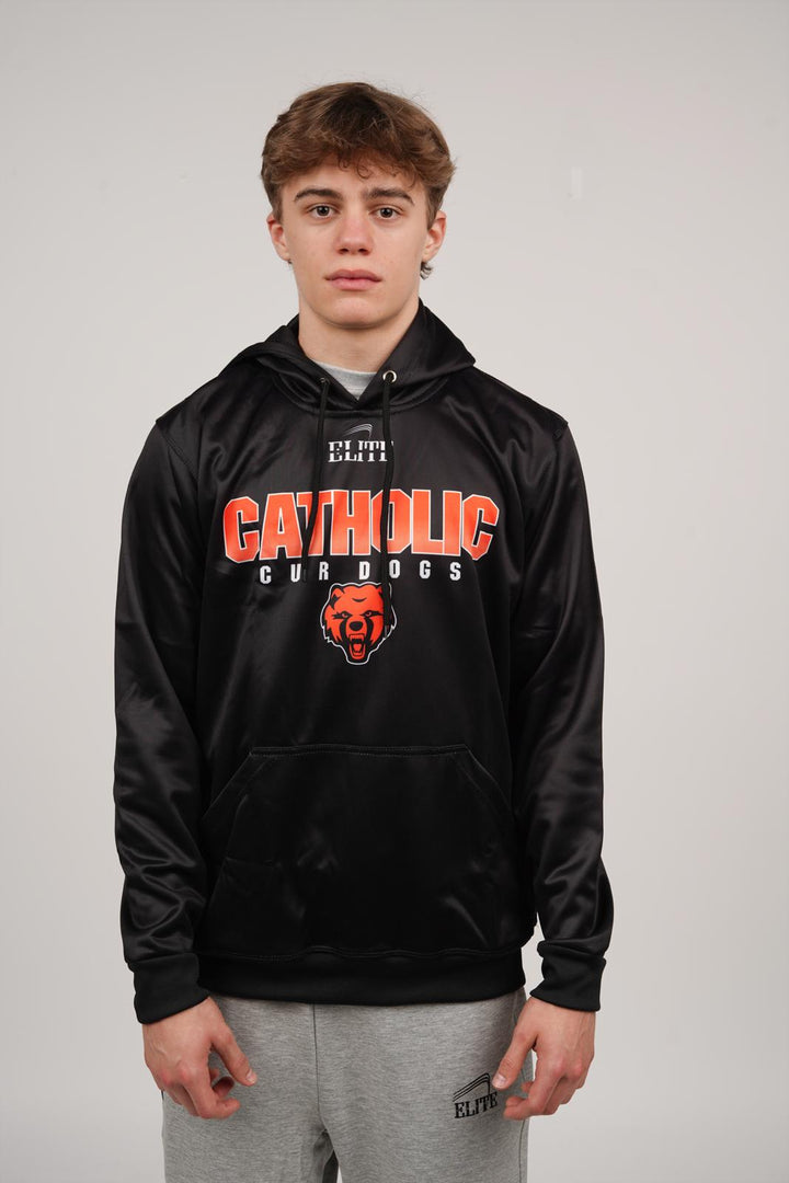 Catholic Cur Dog Performance Hoody - Black/Orange