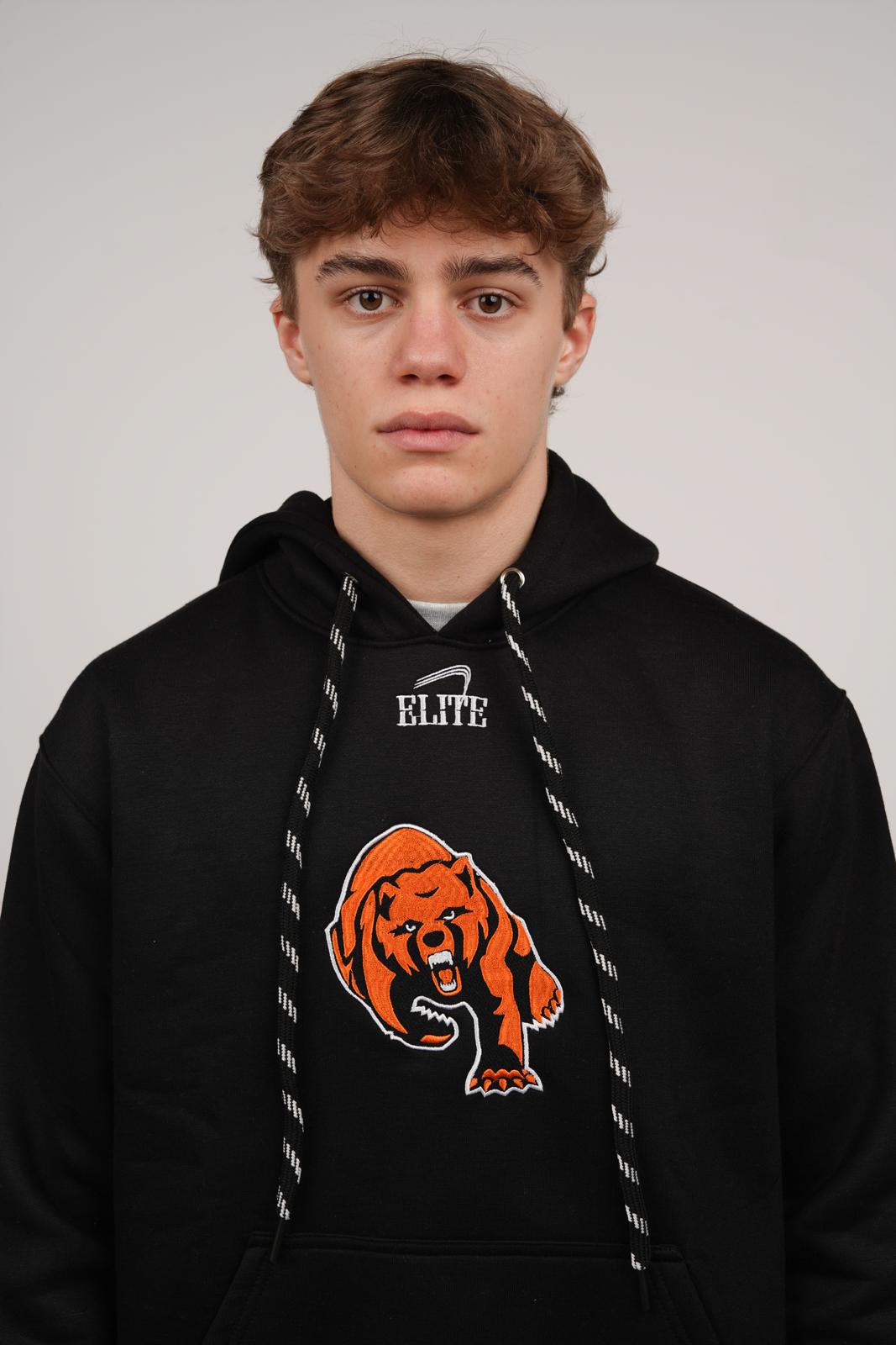 Catholic Embroidered Full Cur Dog Hoody - Black