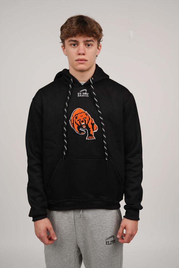 Catholic Embroidered Full Cur Dog Hoody - Black