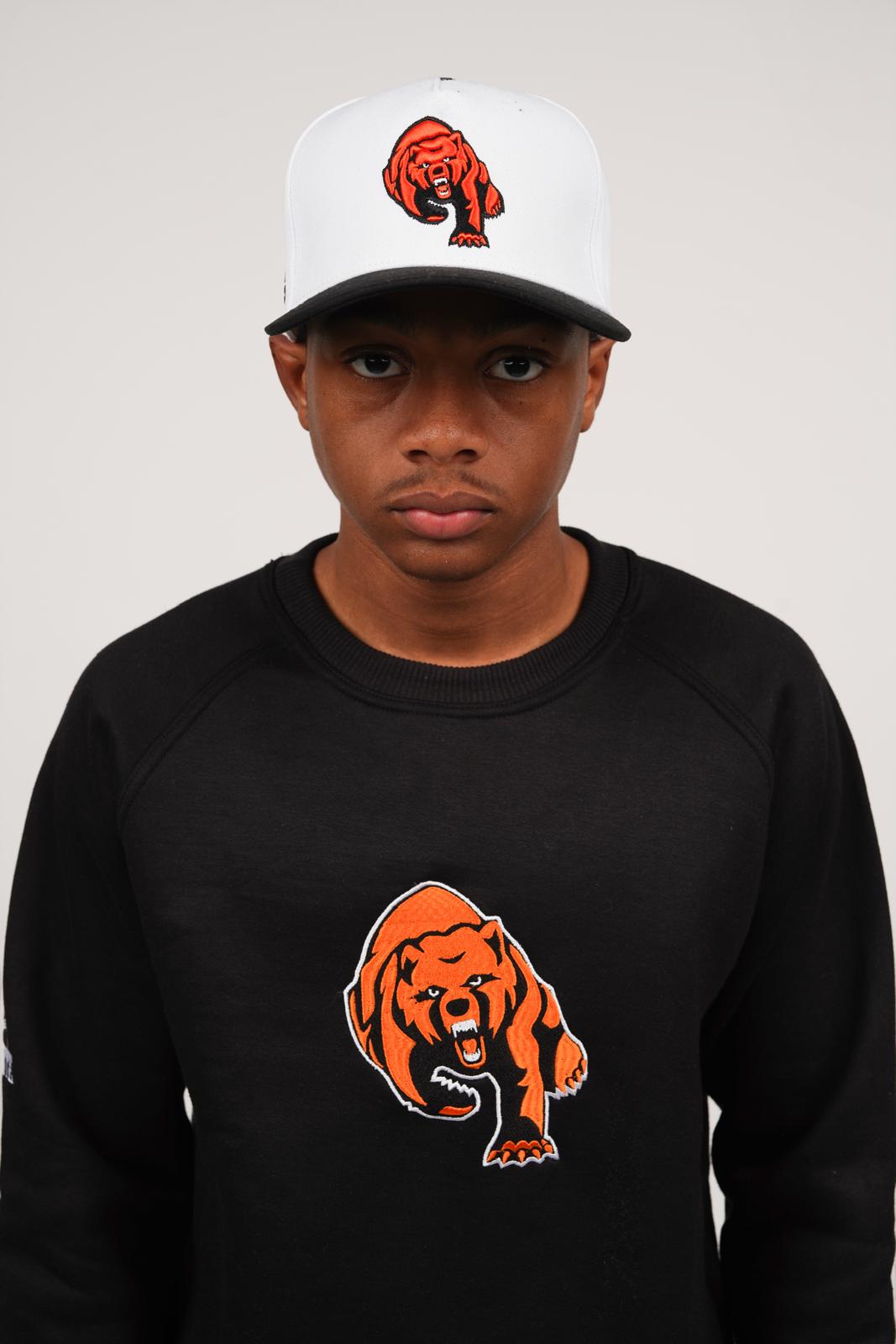 Catholic Embroidered Full Cur Dog Crewneck - Black